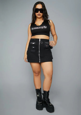 Plus Big Ego Rhinestone Tank Top