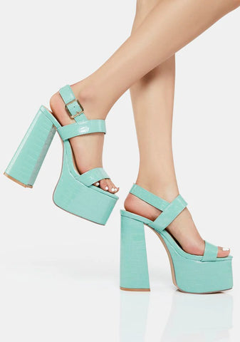 Sage Can't Be Tamed Platform Heels
