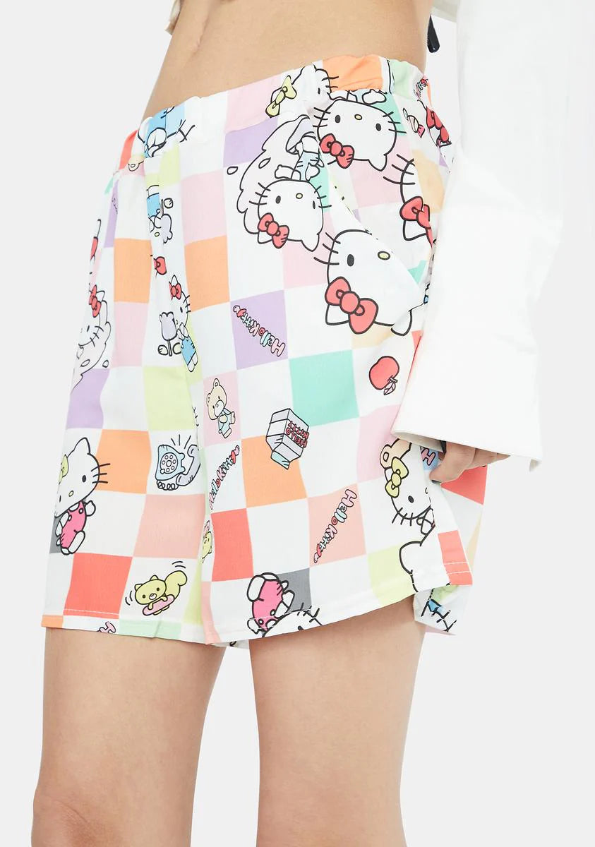 Hello Kitty Checkerboard Shorts