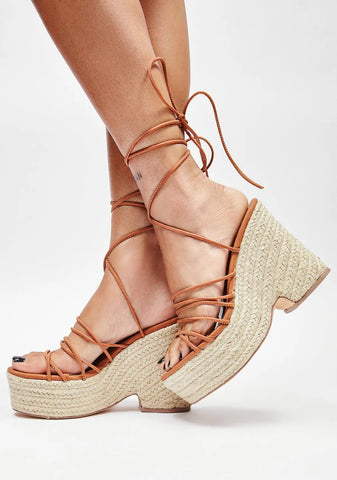 Mocha Life’s A Beach Platform Wedges