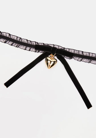 No Love Games Bow Choker