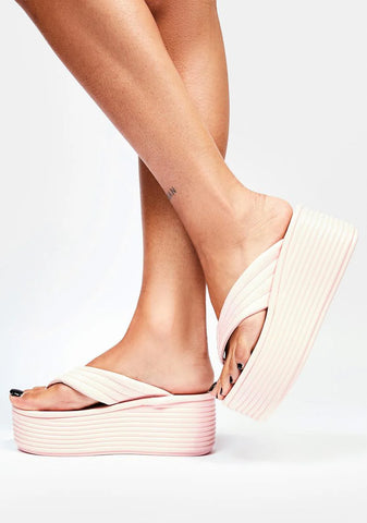 Baby Knows It All Platform Flip Flops