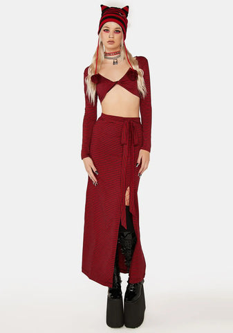 Max Courage Striped Crop Top