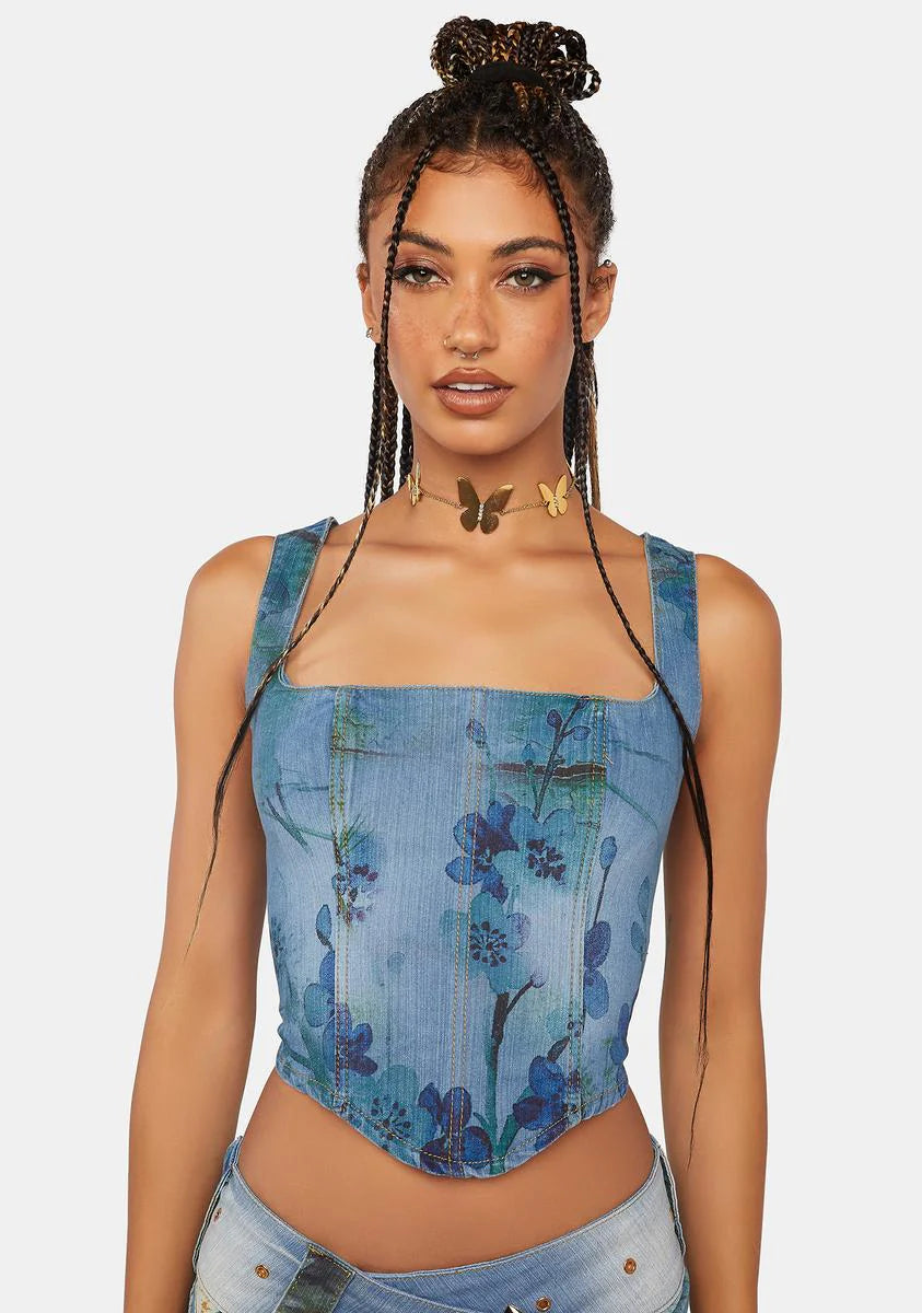 La Rambla Denim Corset