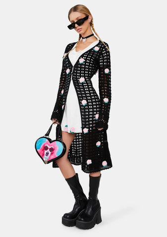 La Vie En Rose Knit Cardigan