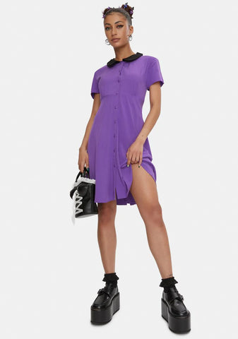 Purple Stop It Mini Dress