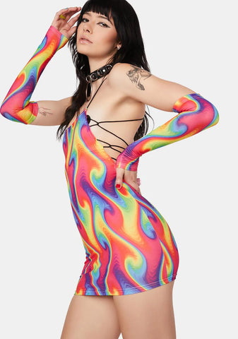 Wild Heat Dress & Gloves Set