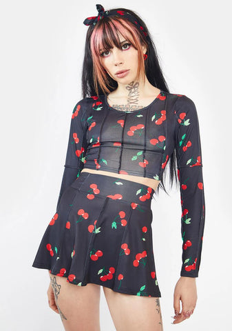 Sweet Serenity Cherry Skirt Set