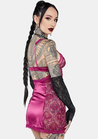 Sexy Thoughts Lace Chemise Set