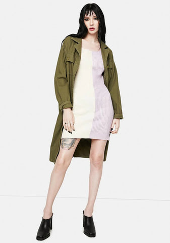The Basics Colorblock Sweater Mini Dress