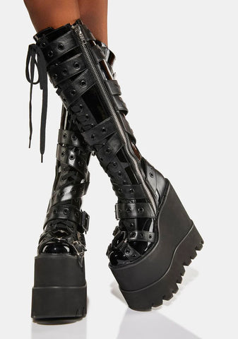 Total Bondage Knee High Traitor Boots