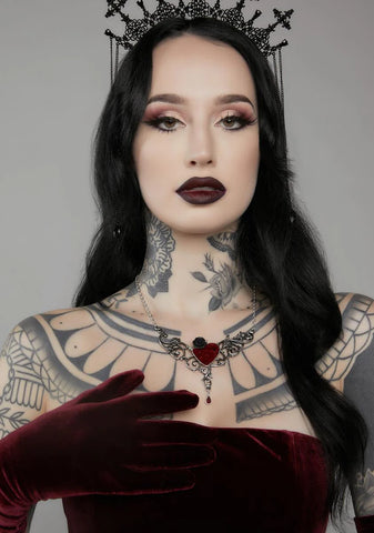 The Blood Rose Heart Necklace