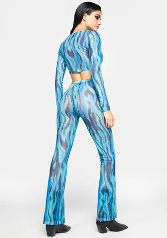 Tropical Rave Zola Flare Trousers