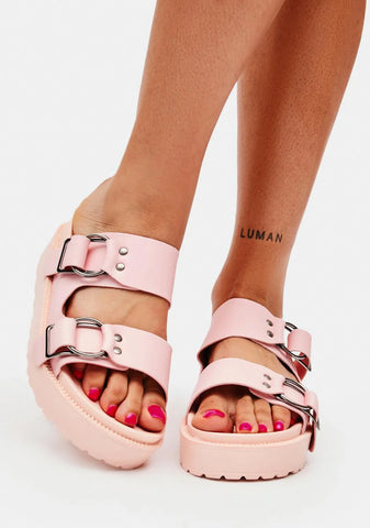 Sweet Slice Of Paradise Slide Sandals