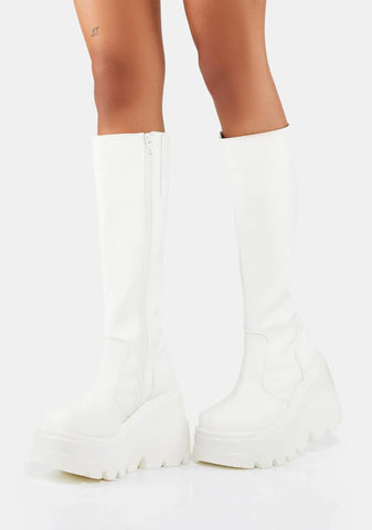 White Go-Go Shaker Boots