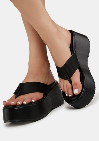 Black Luella Platform Sandals