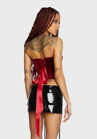Bloodlust Velvet Corset Top