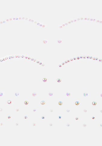 Lavender Iridescent Cut Crease Face Jewels