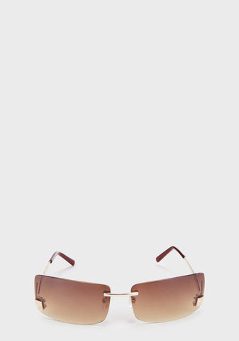 Century Oversized Sunglasses - Brown