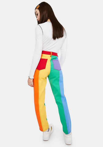 All Is Bright Twill Mom Jeans