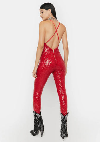 Spicy Here For It Sequin Jumpsuit