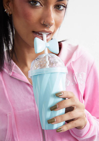 Periwinkle Cute As A Bow Tumbler Cup