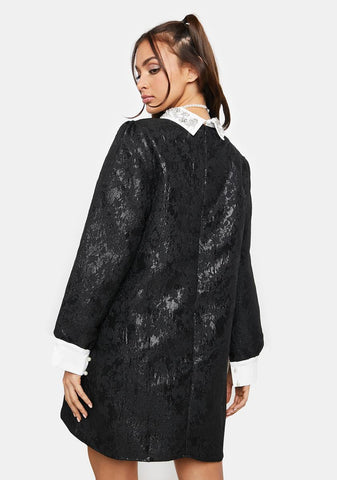 Figure Jacquard Mini Dress