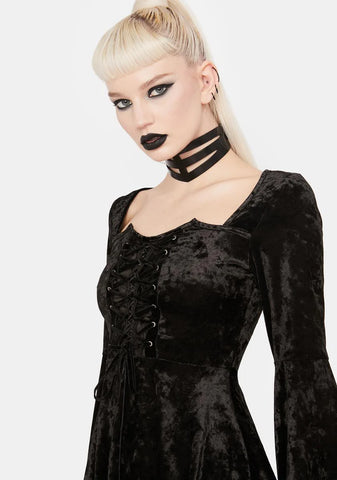 Devil Magic Velvet Dress