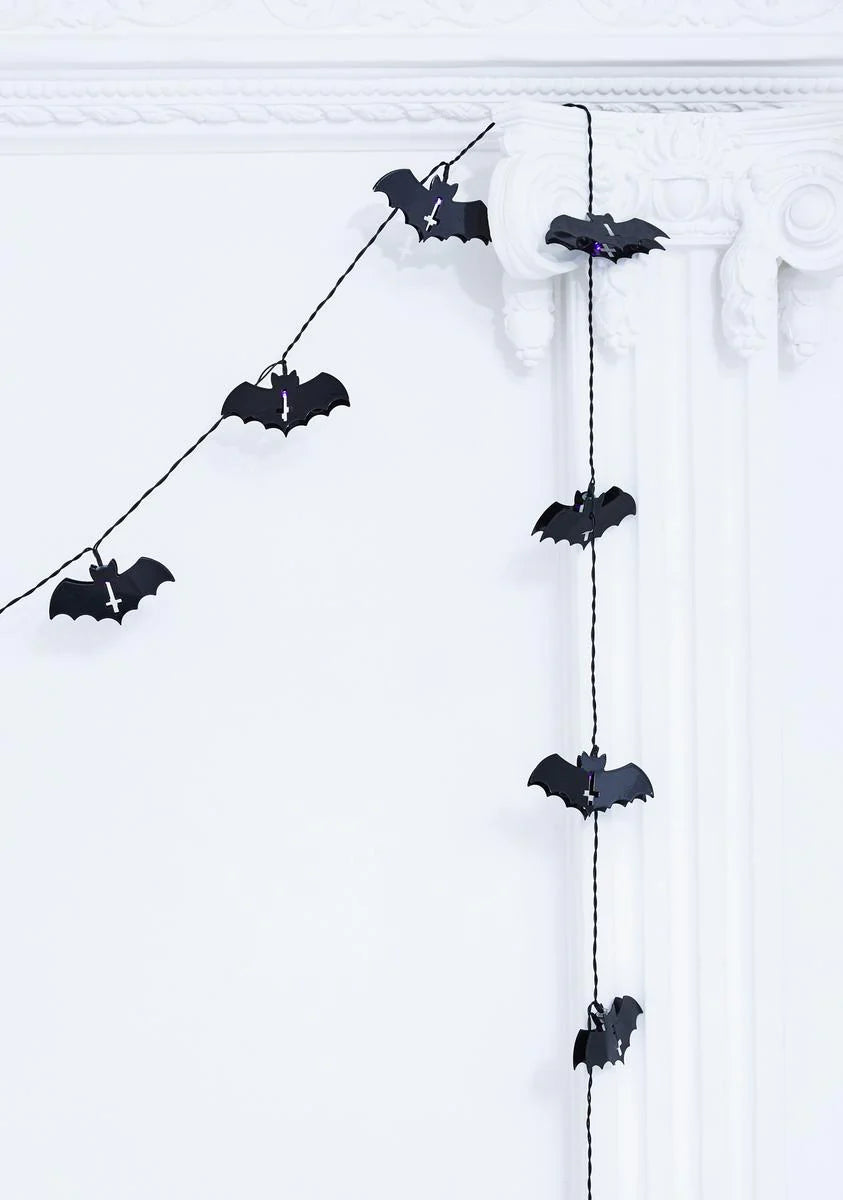 Grave Religion Bat String Lights