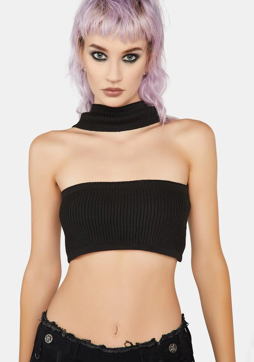 Little Miss Attitude Ribbed Tube Top