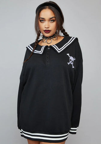Her School Spirit Oversized Crewneck Sweatshirt