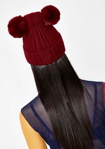 Wine Cozy Thoughts Pom Pom Beanie