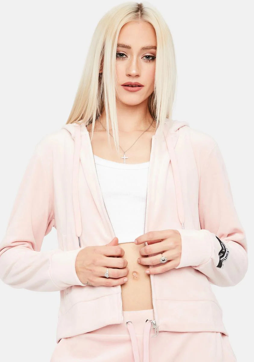 Luxe Velour Zip Up