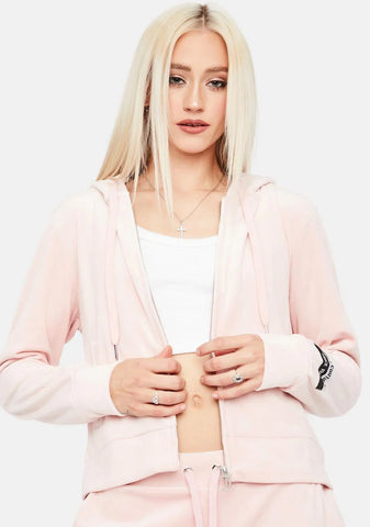 Luxe Velour Zip Up