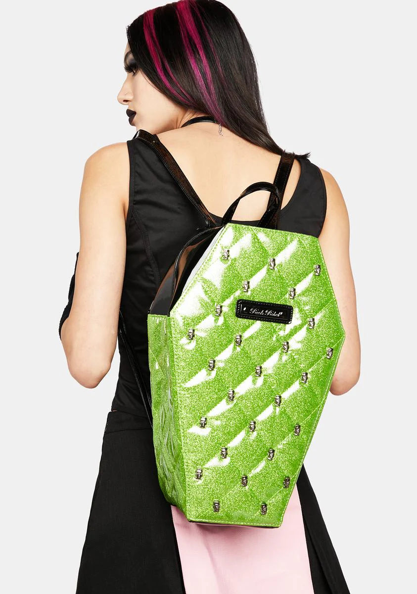 Studded Frank Quilted Coffin Backpack