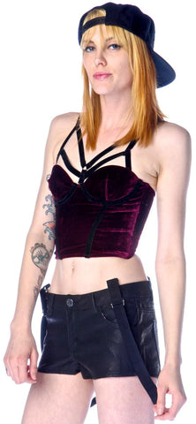 Trouble Suspender Vegan Shorts