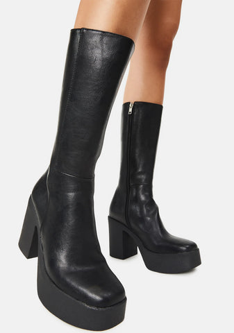 Slick Nicks Calf High Boots