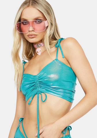 Siren Calling Metallic Crop Tank