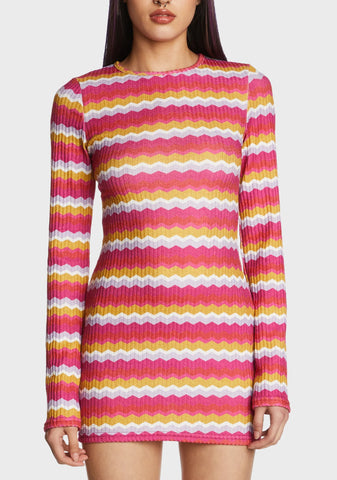 Retro Redemption Crochet Dress