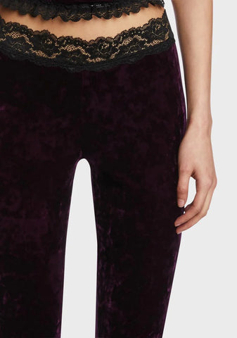 Traditional Alchemy Flared Leggings - Purple