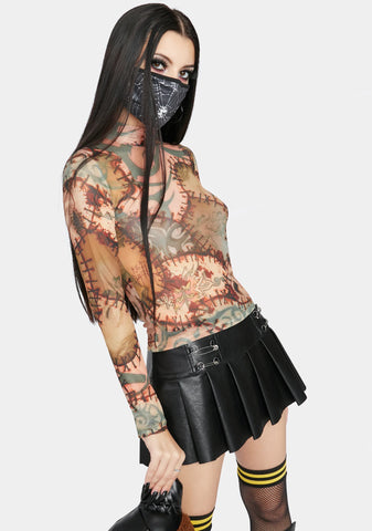 Under Your Skin Mesh Top