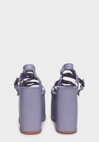 Too Good Wedge Heels - Purple