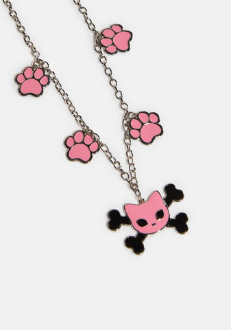 Paws Off Charm Necklace