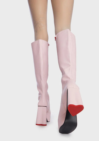 Pink Sweet Talker Platform Boots