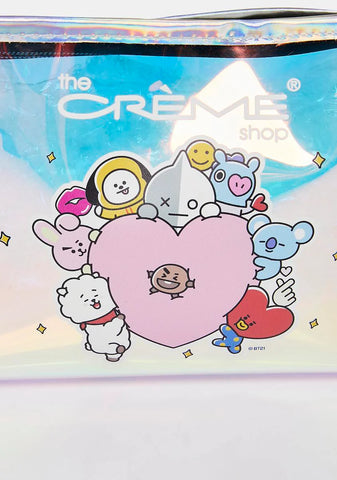 BT21 Holographic Travel Pouch W/ Plushie Star