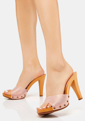 Paxe Pink Vinyl Heels
