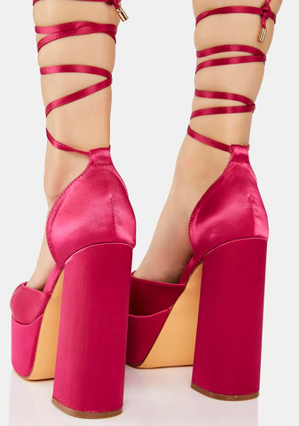 Magenta Plus One Platform Heels