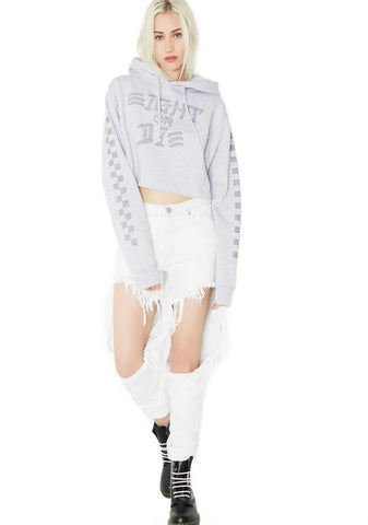 Eight Or Die Cropped Hoodie