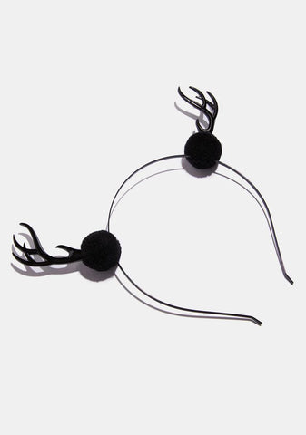 Reindeer Slayer Pom Pom Headband