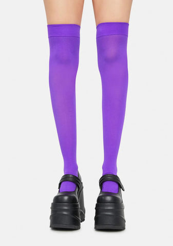 Violet Angel Of Mine Sheer Thigh Highs